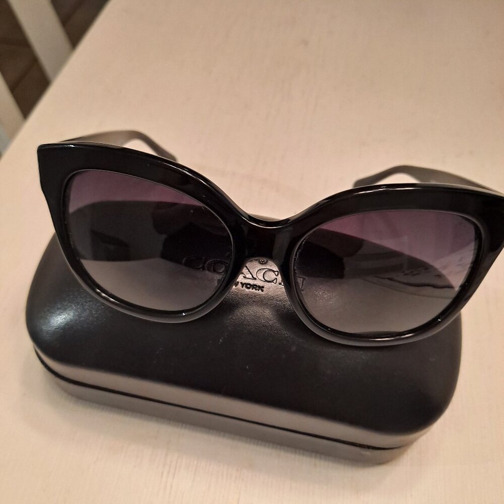 COACH  Polarized Cat Eye Sunglasses With Case
